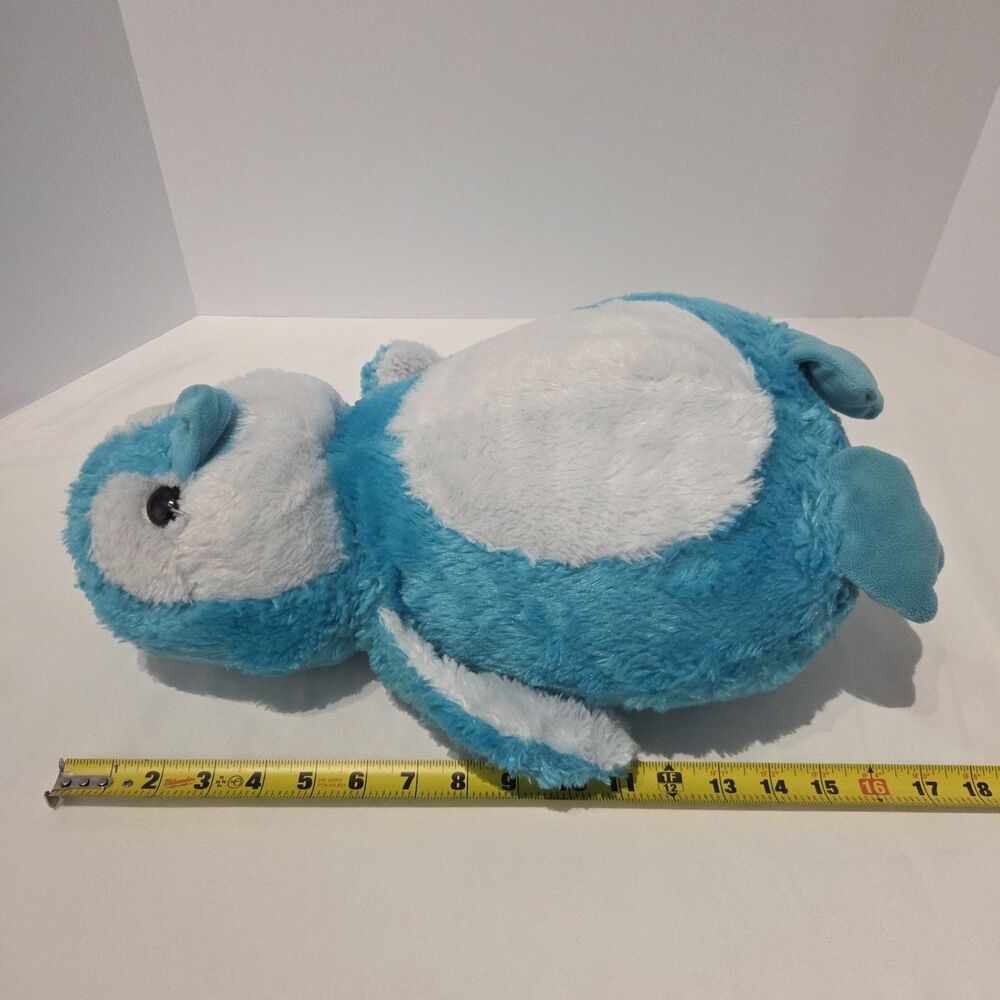 Fiesta Toys Large 17 inch Fuzzy Penguin Plush Animal Blue Aqua White - Picture 6 of 6